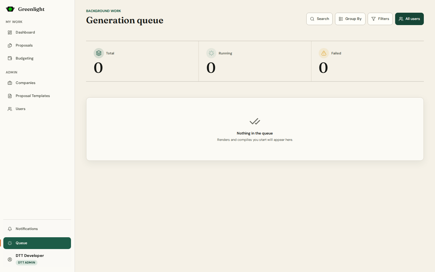 Generation queue screenshot